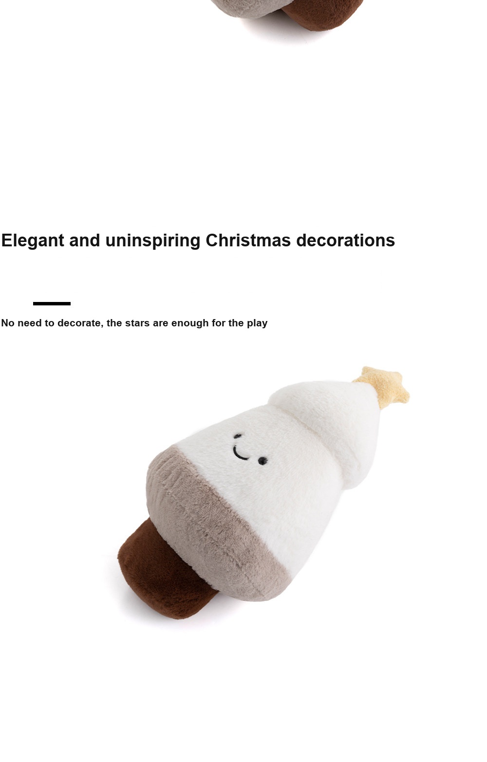 Snowy Christmas Tree & Star Plush Toy