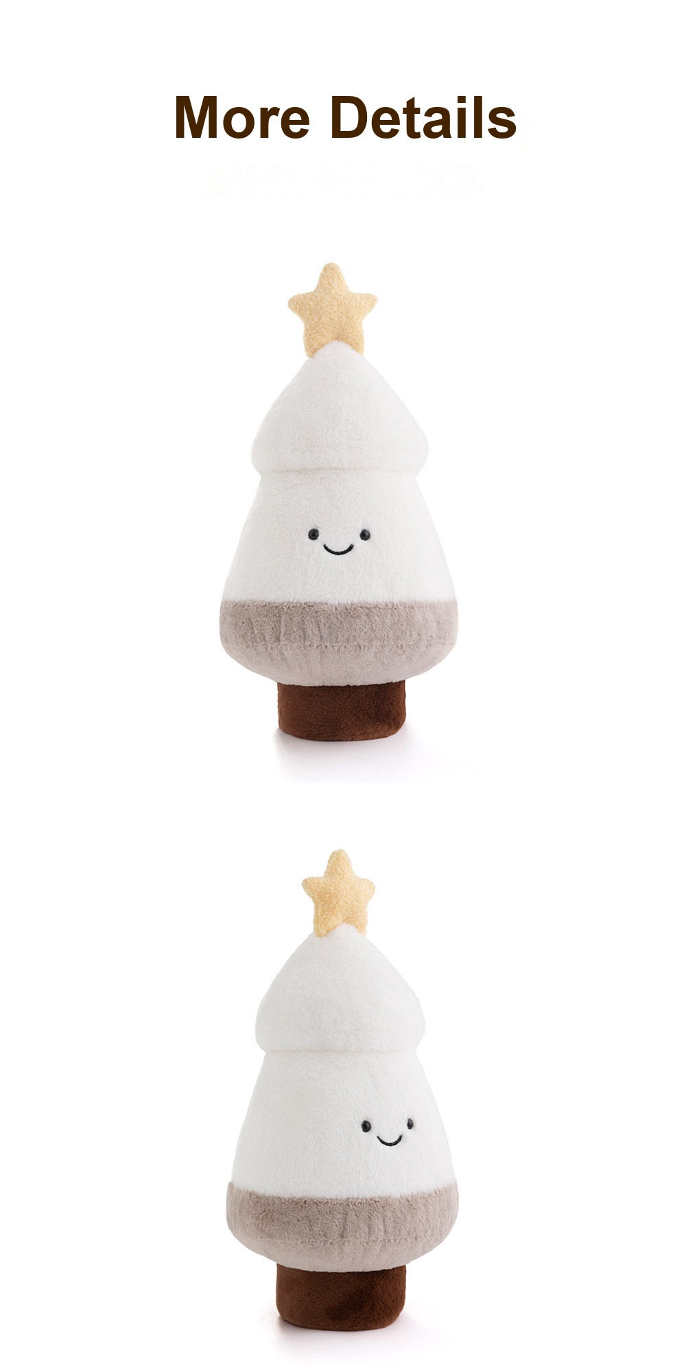 Snowy Christmas Tree & Star Plush Toy