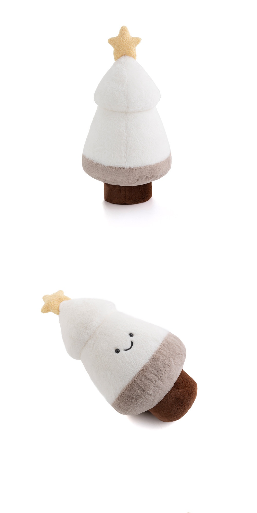 Snowy Christmas Tree & Star Plush Toy