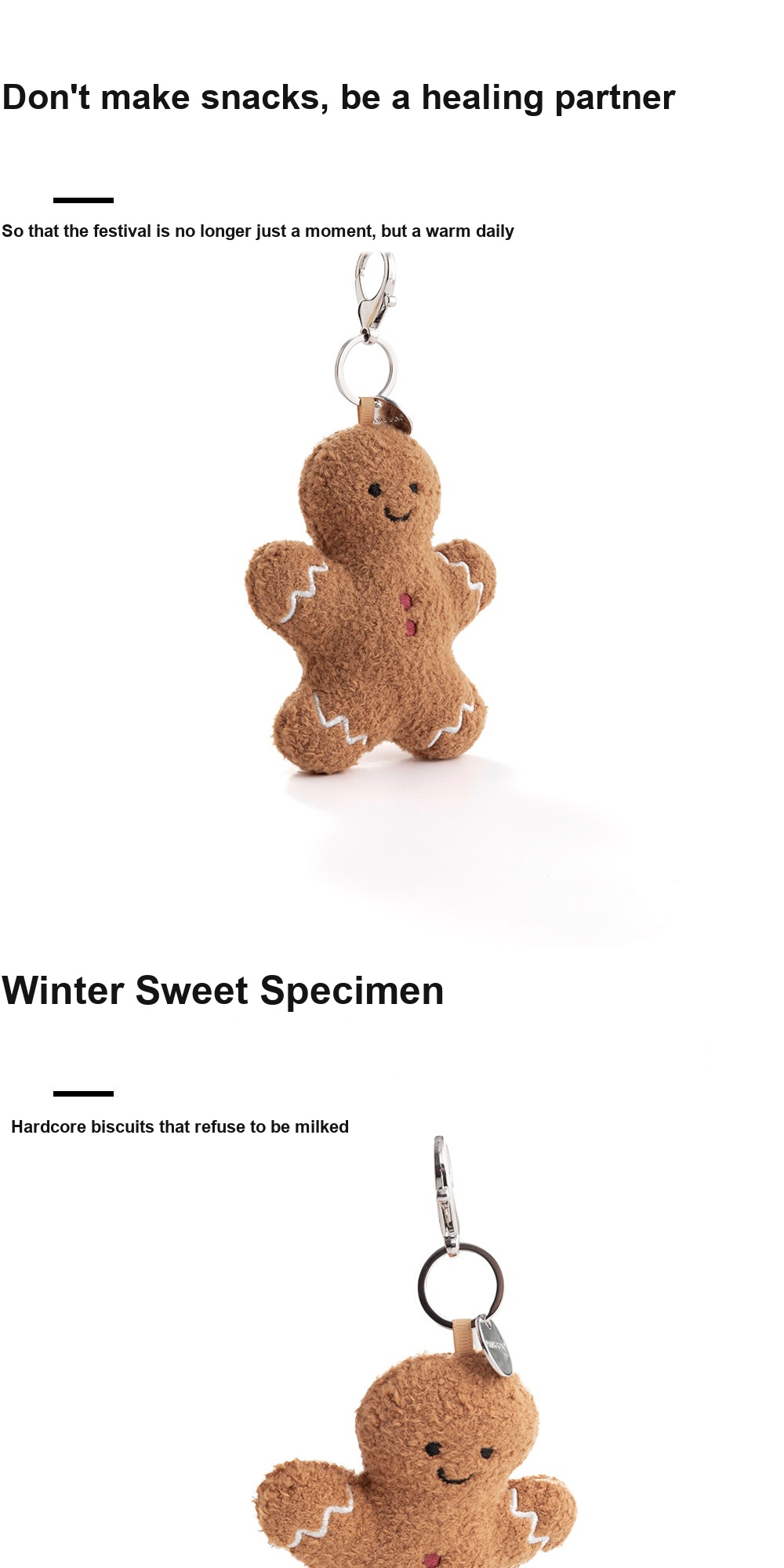 Gingerbread Man Plush Charm