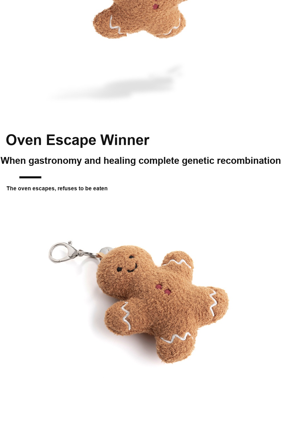 Gingerbread Man Plush Charm