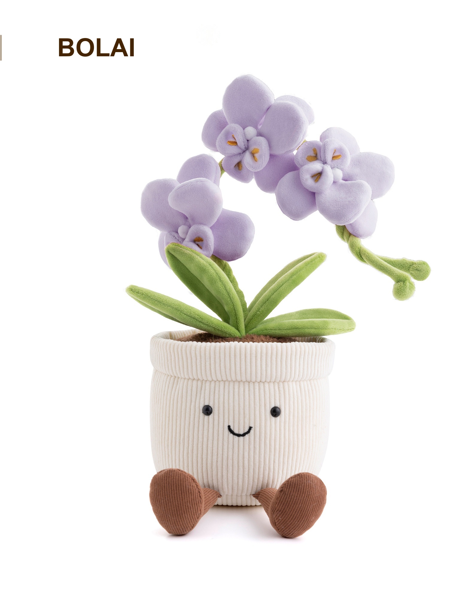 Purple Phalaenopsis Orchid Pot Plush
