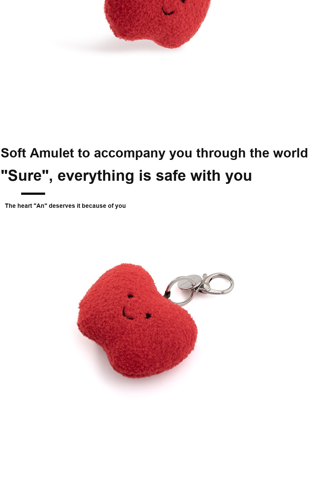 Heart Apple Plush Charm
