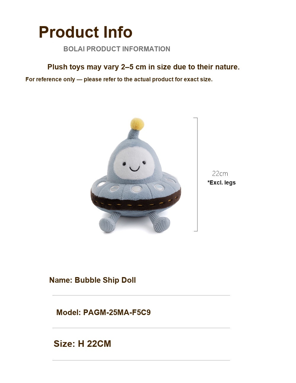 Bubble UFO Plush Toy