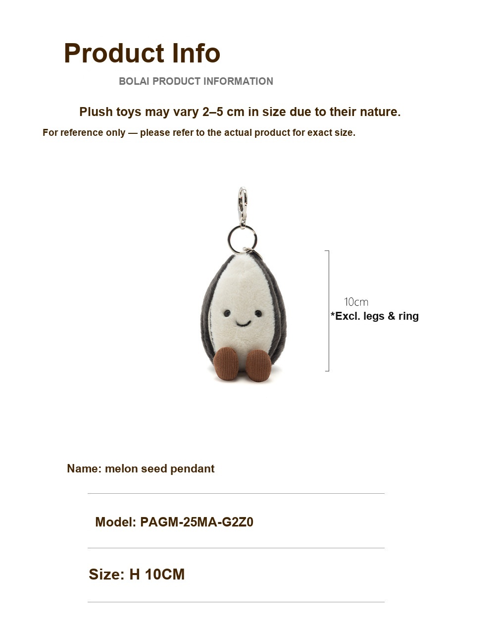 Sunflower Seed Plush Charm