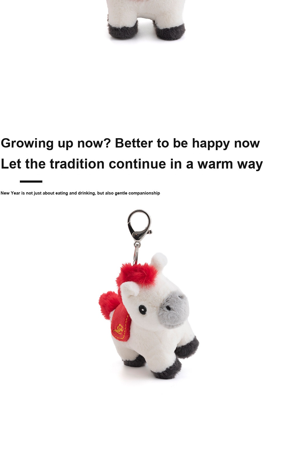 Little Red Horse Plush Charm