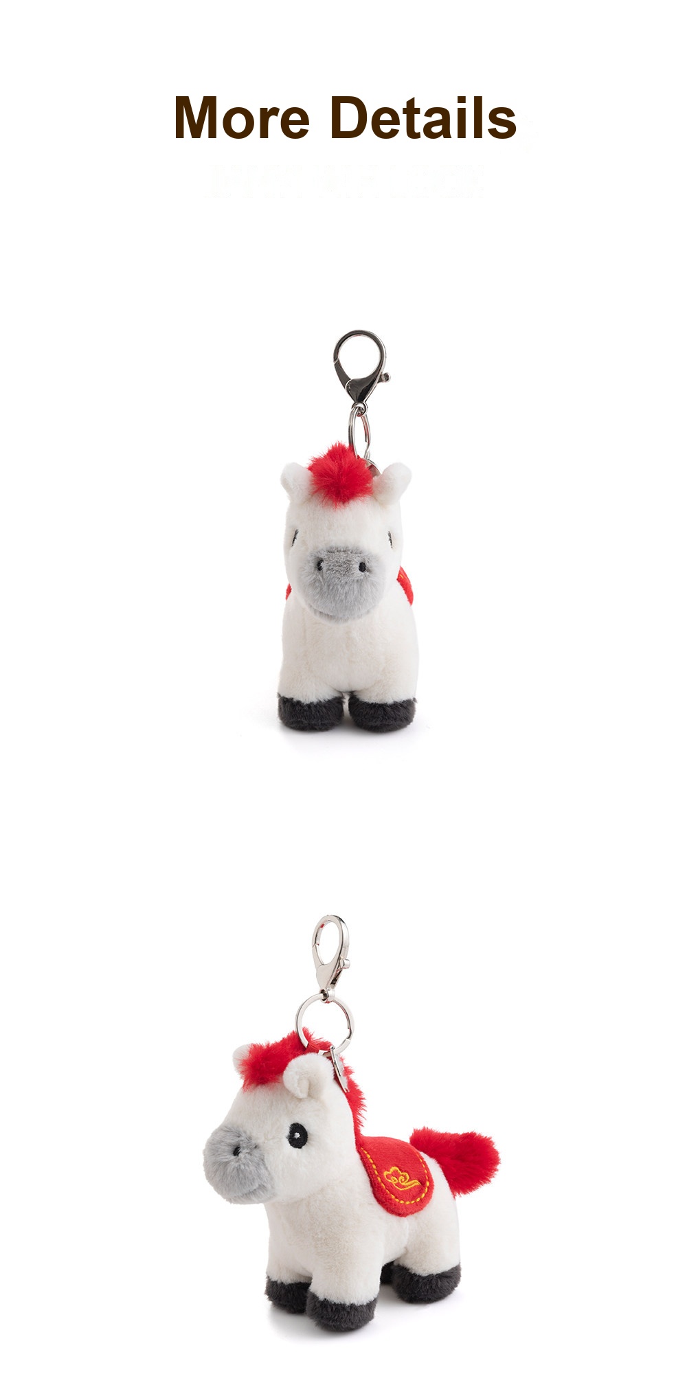 Little Red Horse Plush Charm