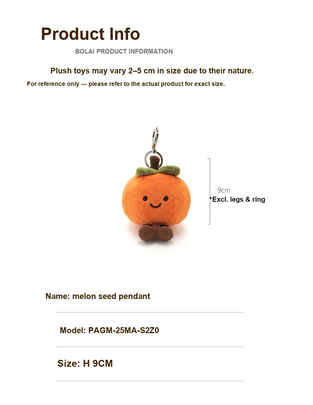 Persimmon Plush Charm