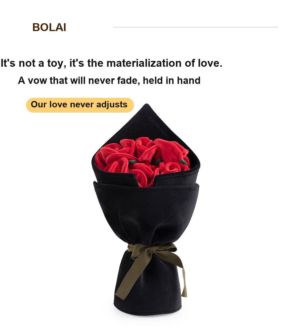 Handheld Rose Bouquet Plush