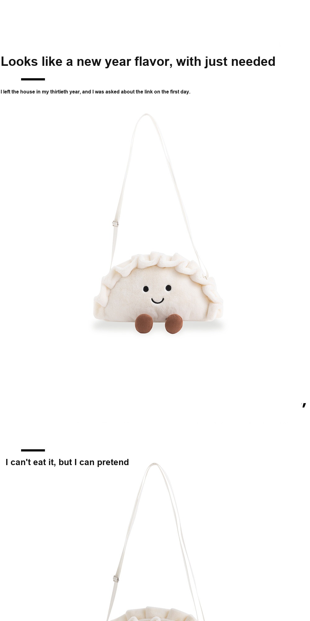 Dumpling Plush Crossbody Phone Bag