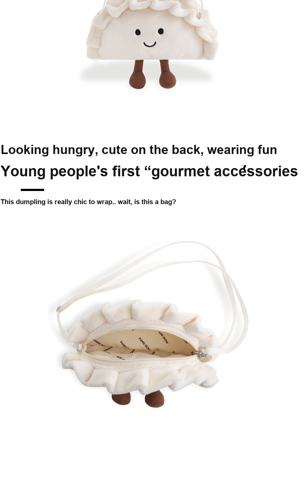 Dumpling Plush Crossbody Phone Bag