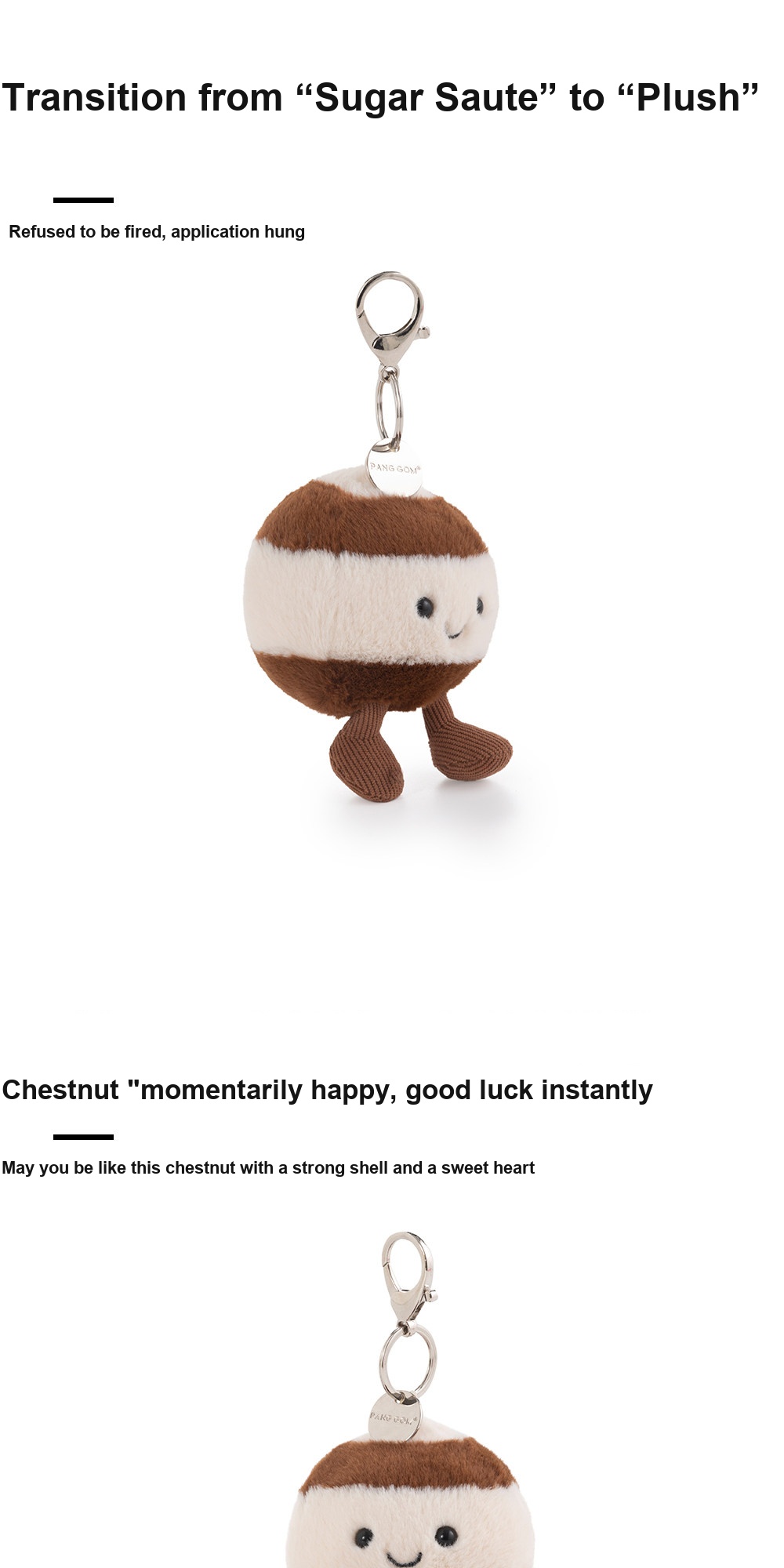 Happy Chestnut Plush Charm