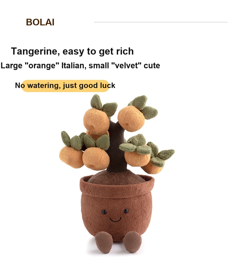 Lucky Orange Tree Pot Plush