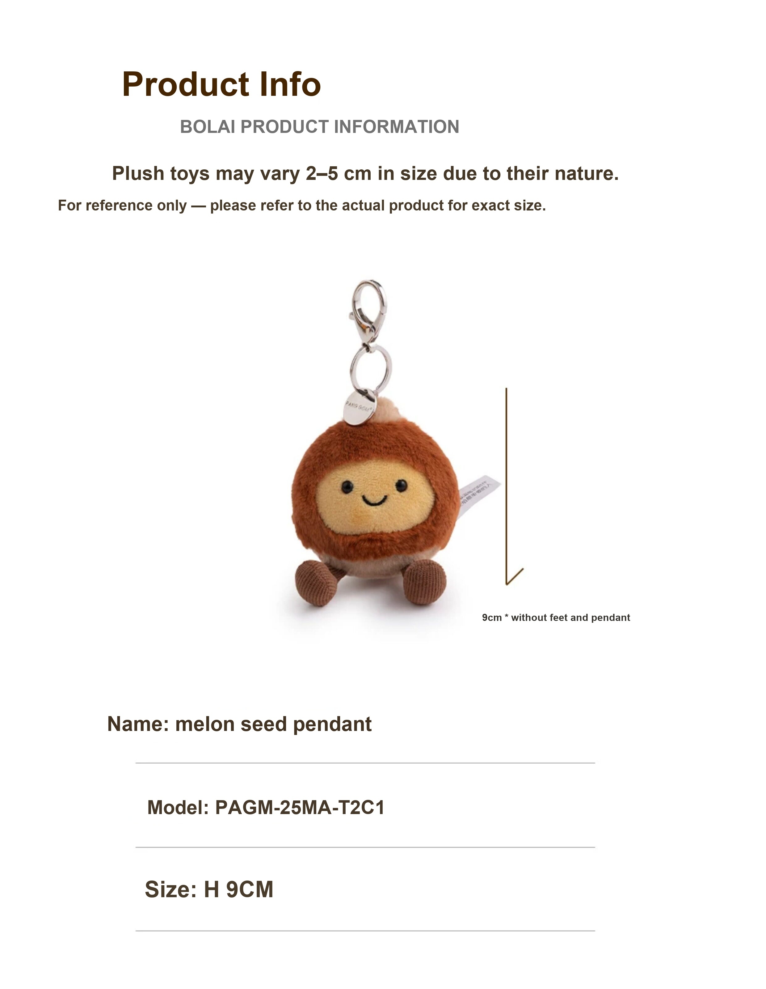 Roasted Chestnut Plush Charm