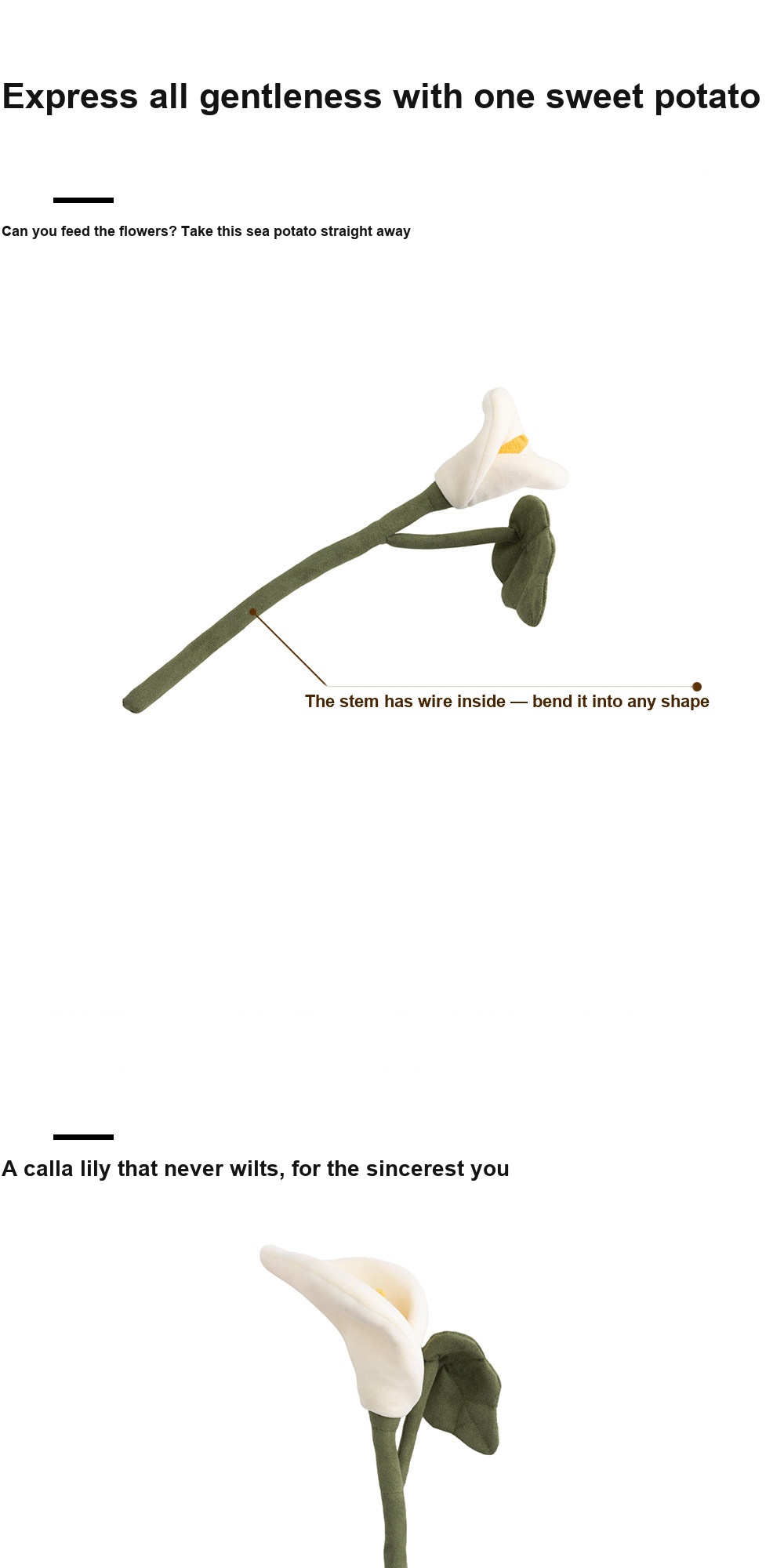 White Calla Lily Plush