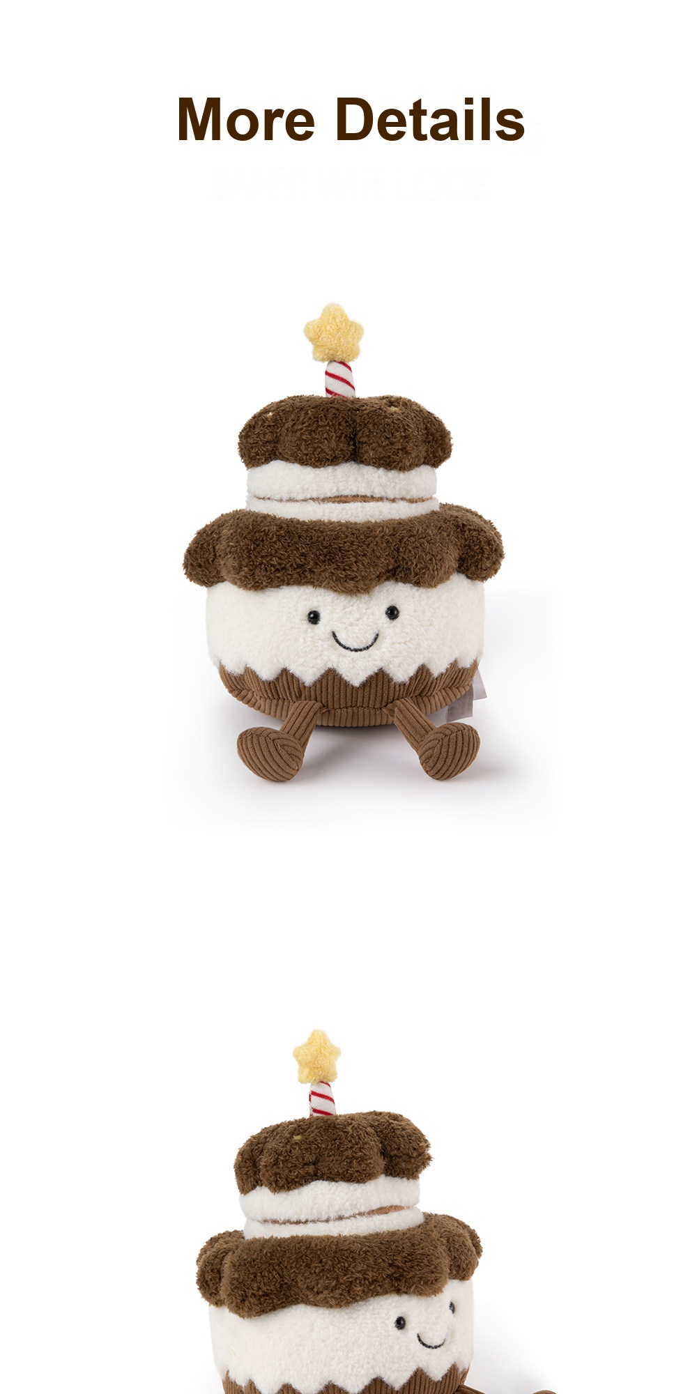 Smiley Cocoa Cake Plush Toy