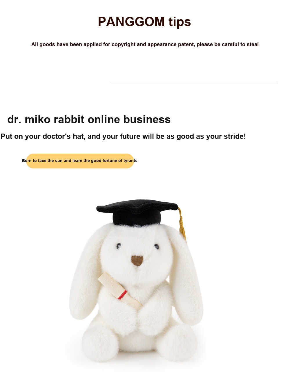 Graduation Miko Bunny Plush Toy