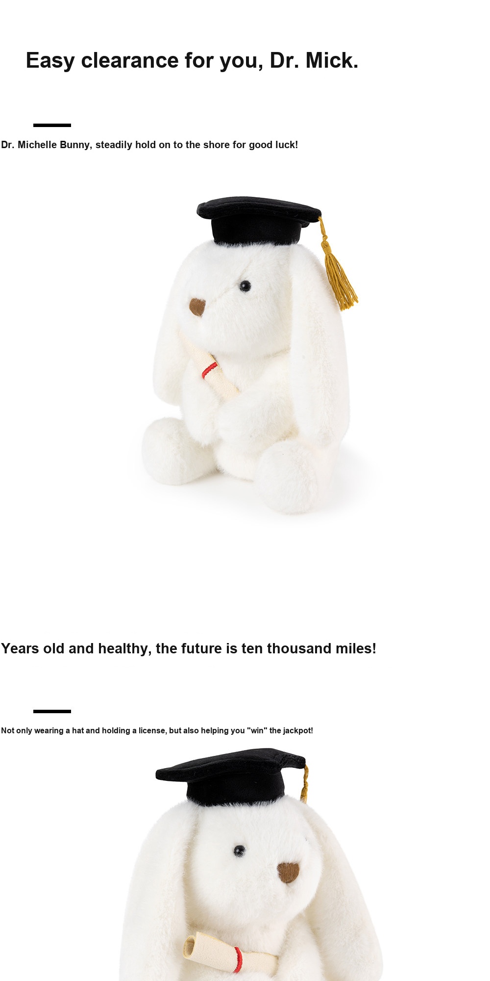 Graduation Miko Bunny Plush Toy