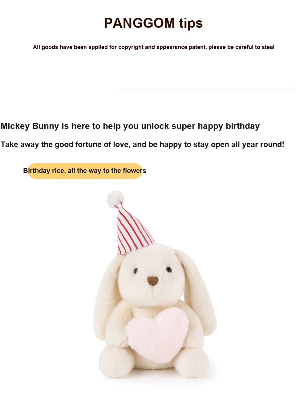 Birthday Miko Bunny Plush Toy