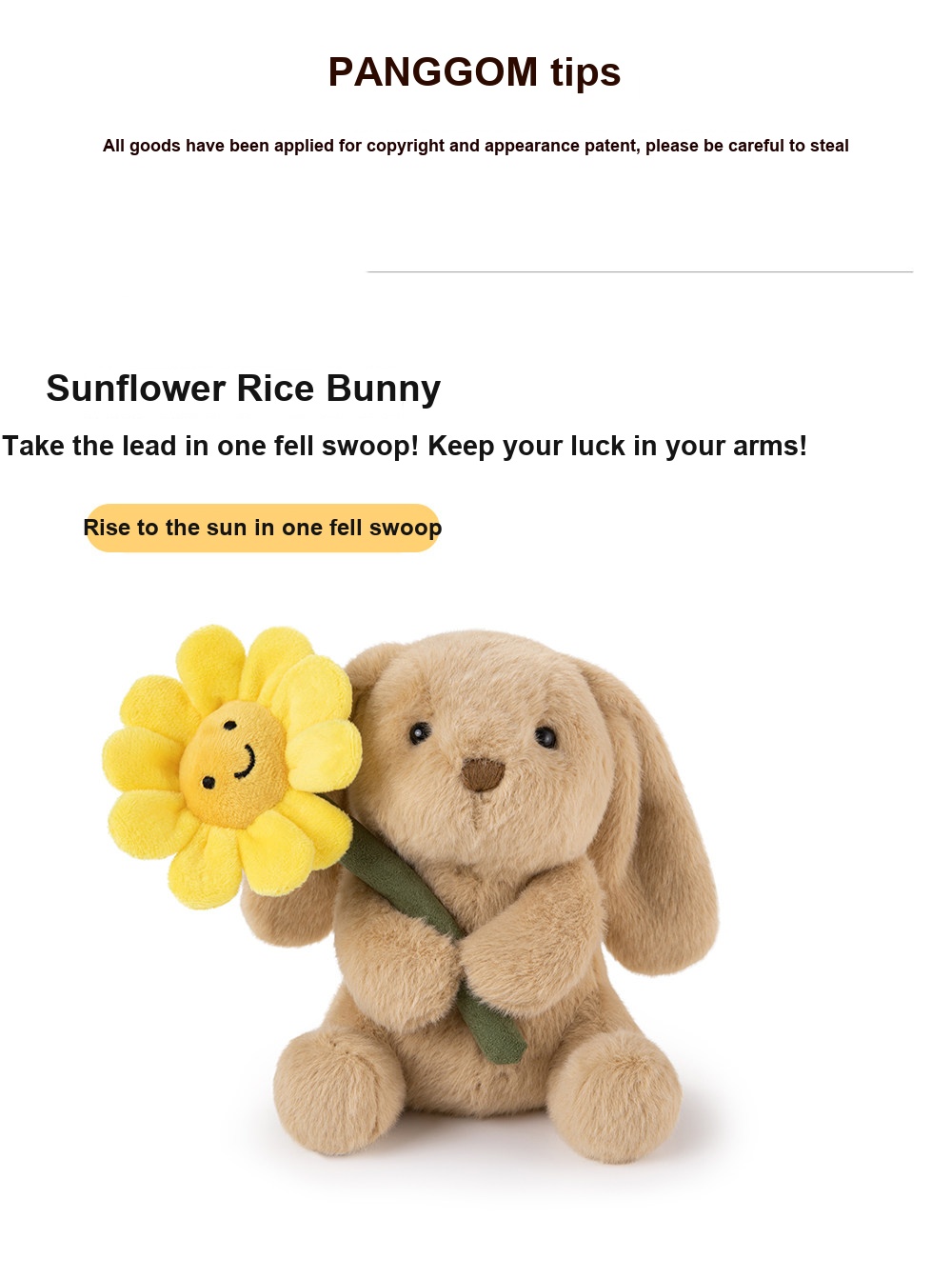 Sunflower Miko Bunny Plush