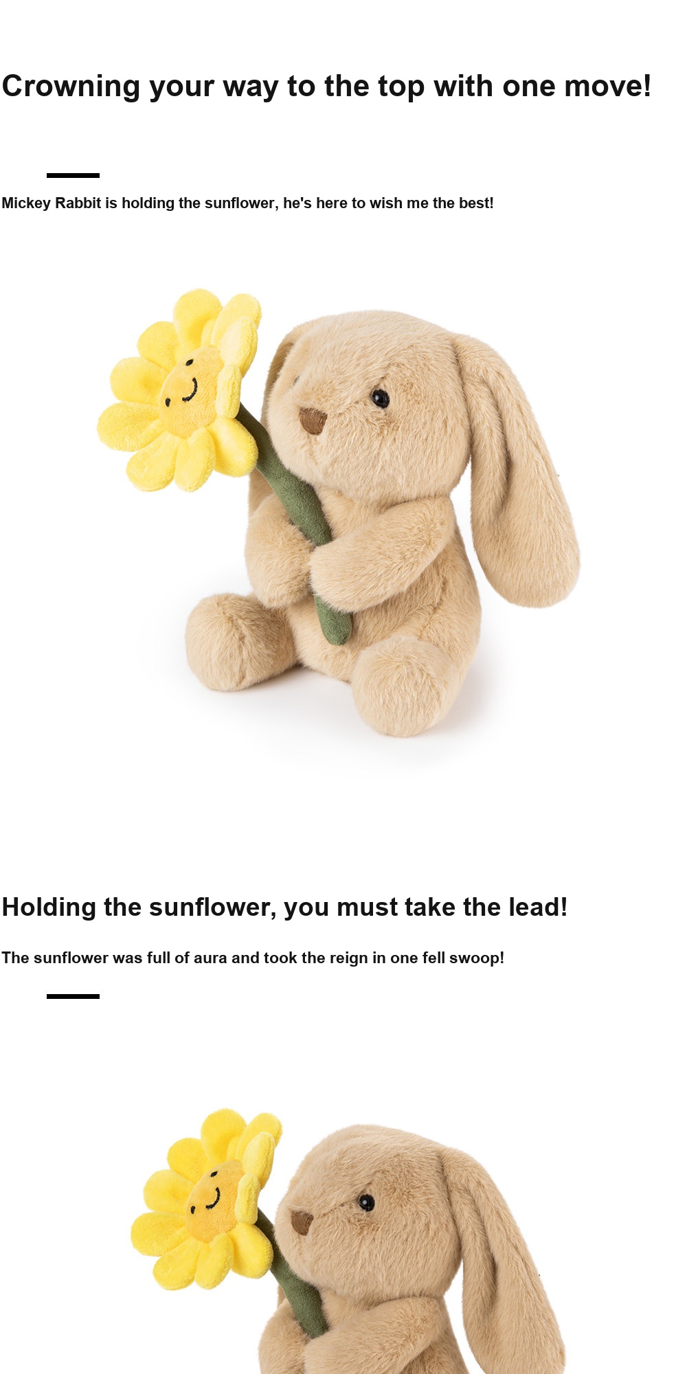 Sunflower Miko Bunny Plush