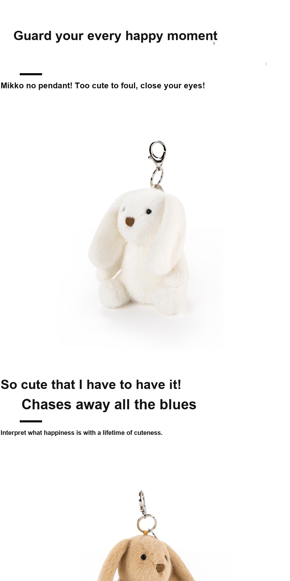 Miko Bunny Plush Charm