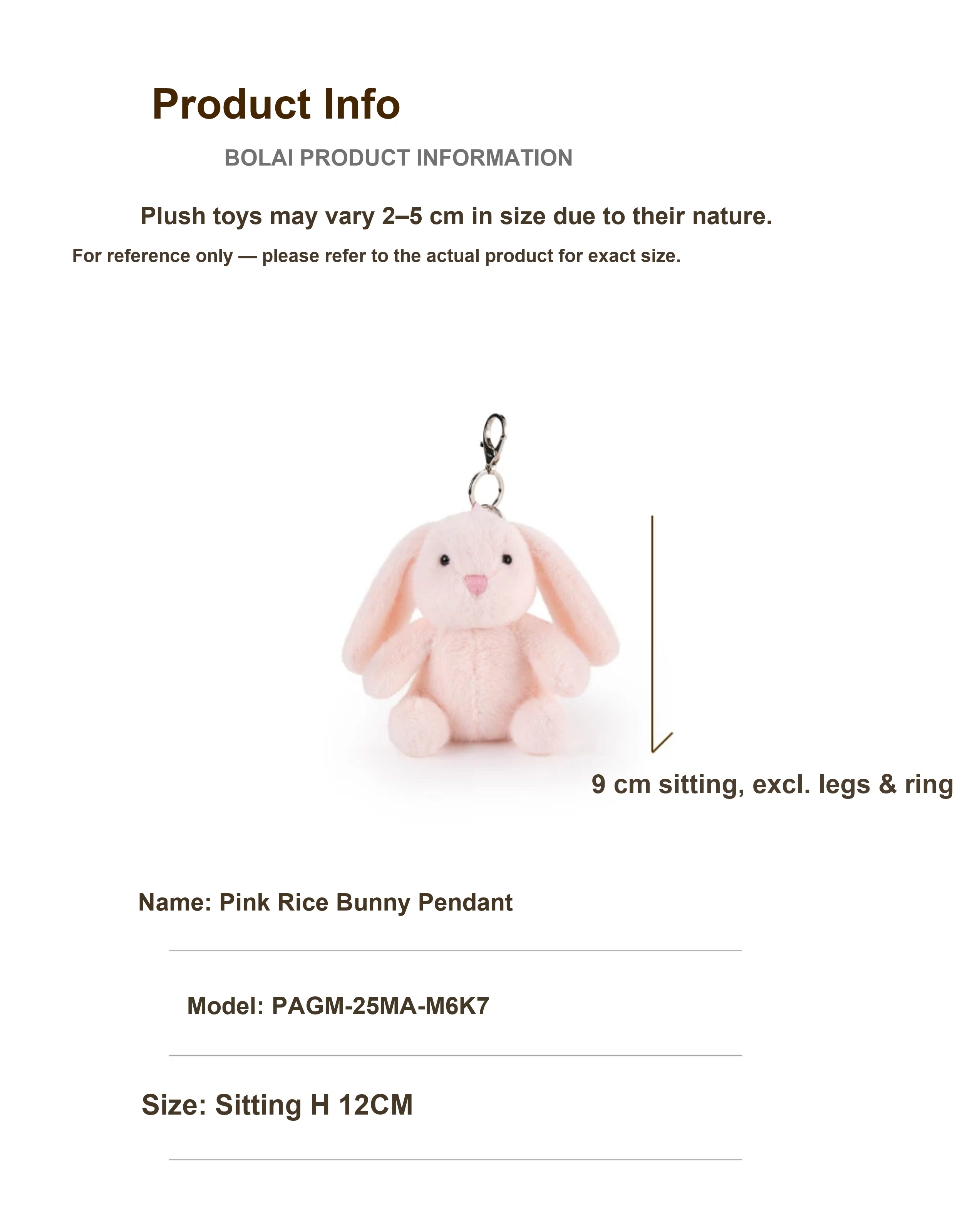 Miko Bunny Plush Charm