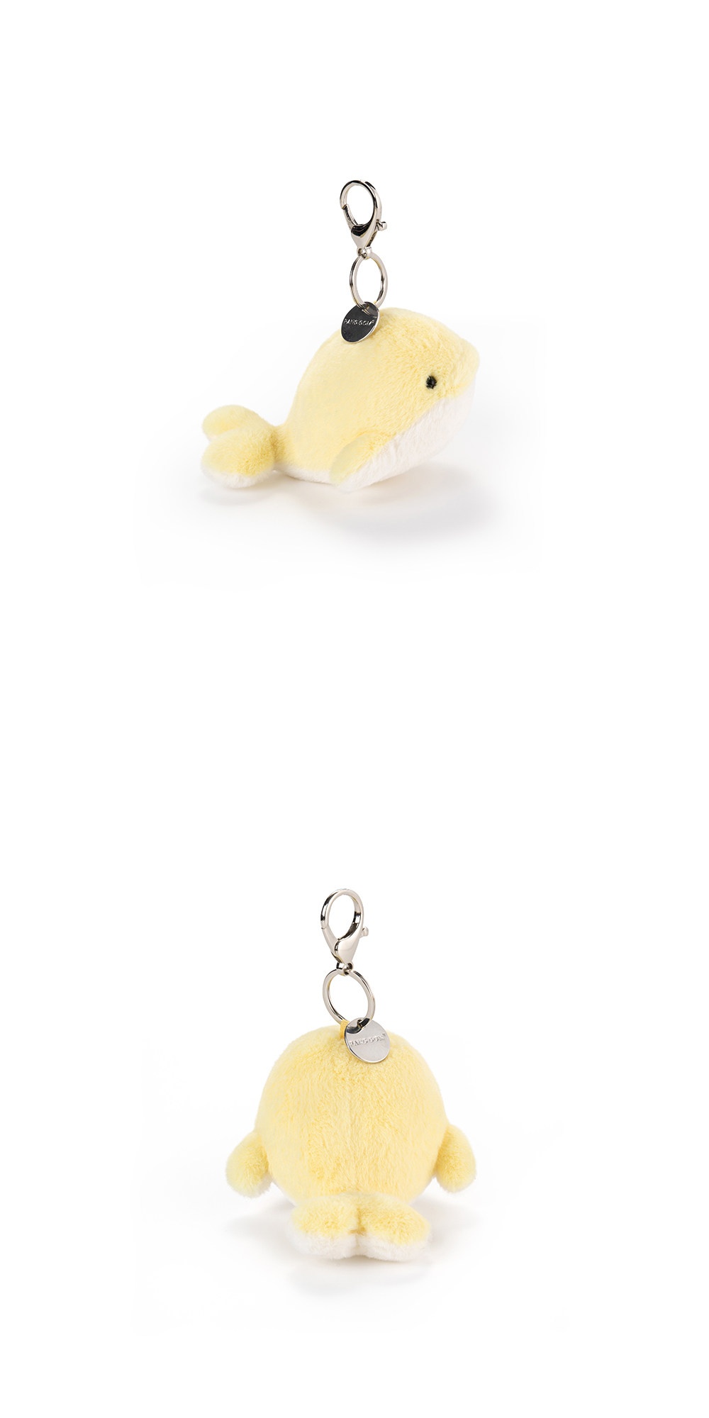 Blue & Yellow Heart Whale Plush Charm