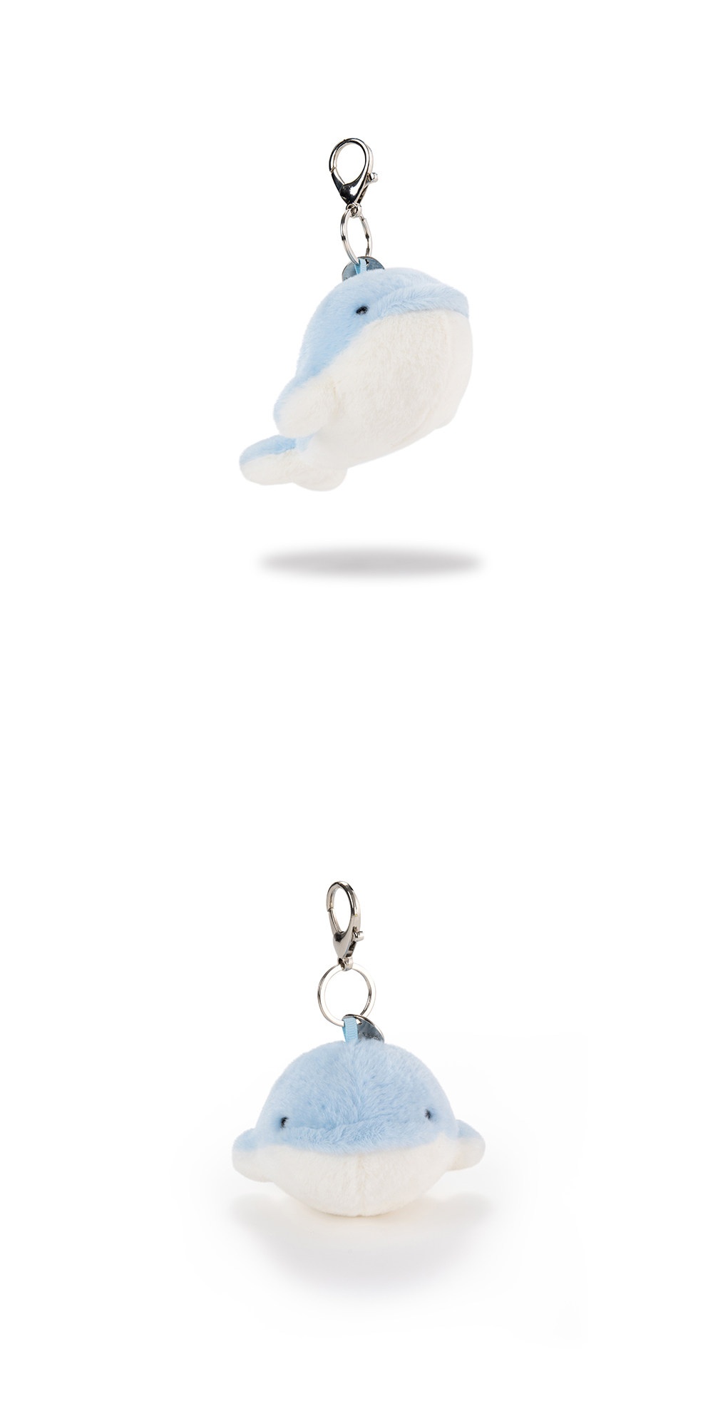 Blue & Yellow Heart Whale Plush Charm