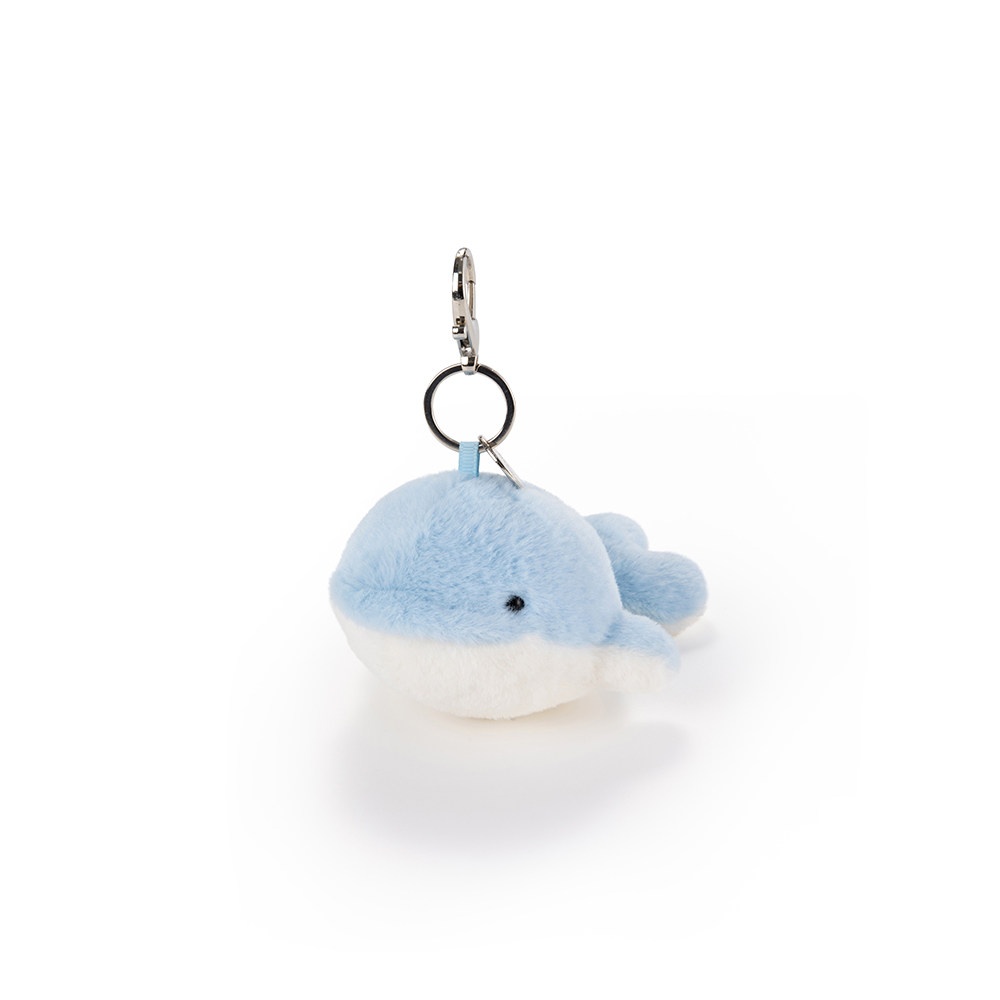 Blue & Yellow Heart Whale Plush Charm