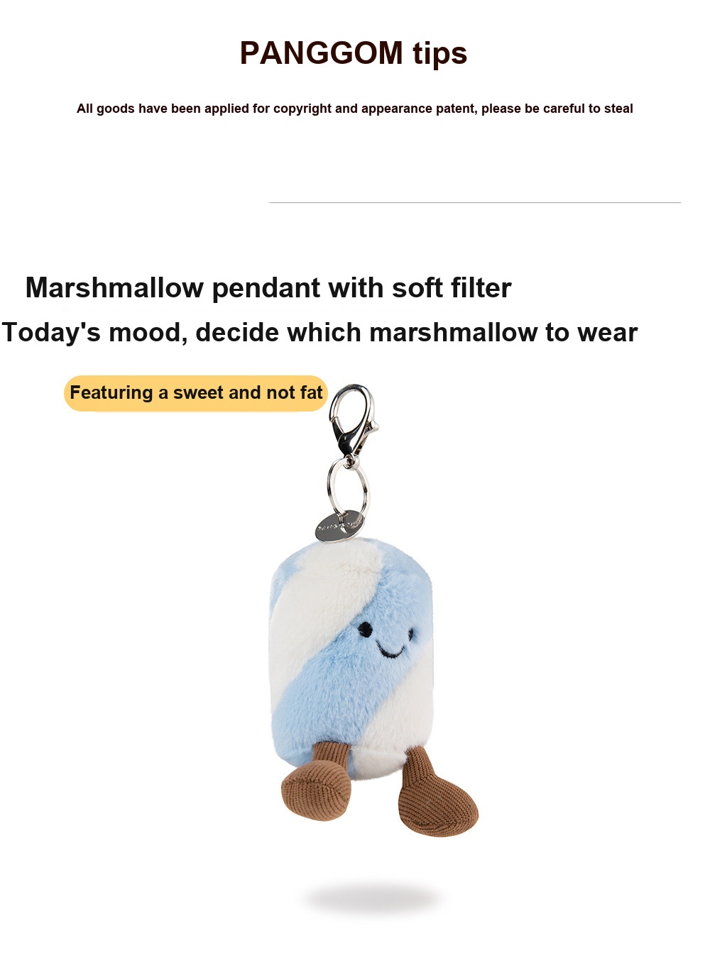 Marshmallow Plush Charm