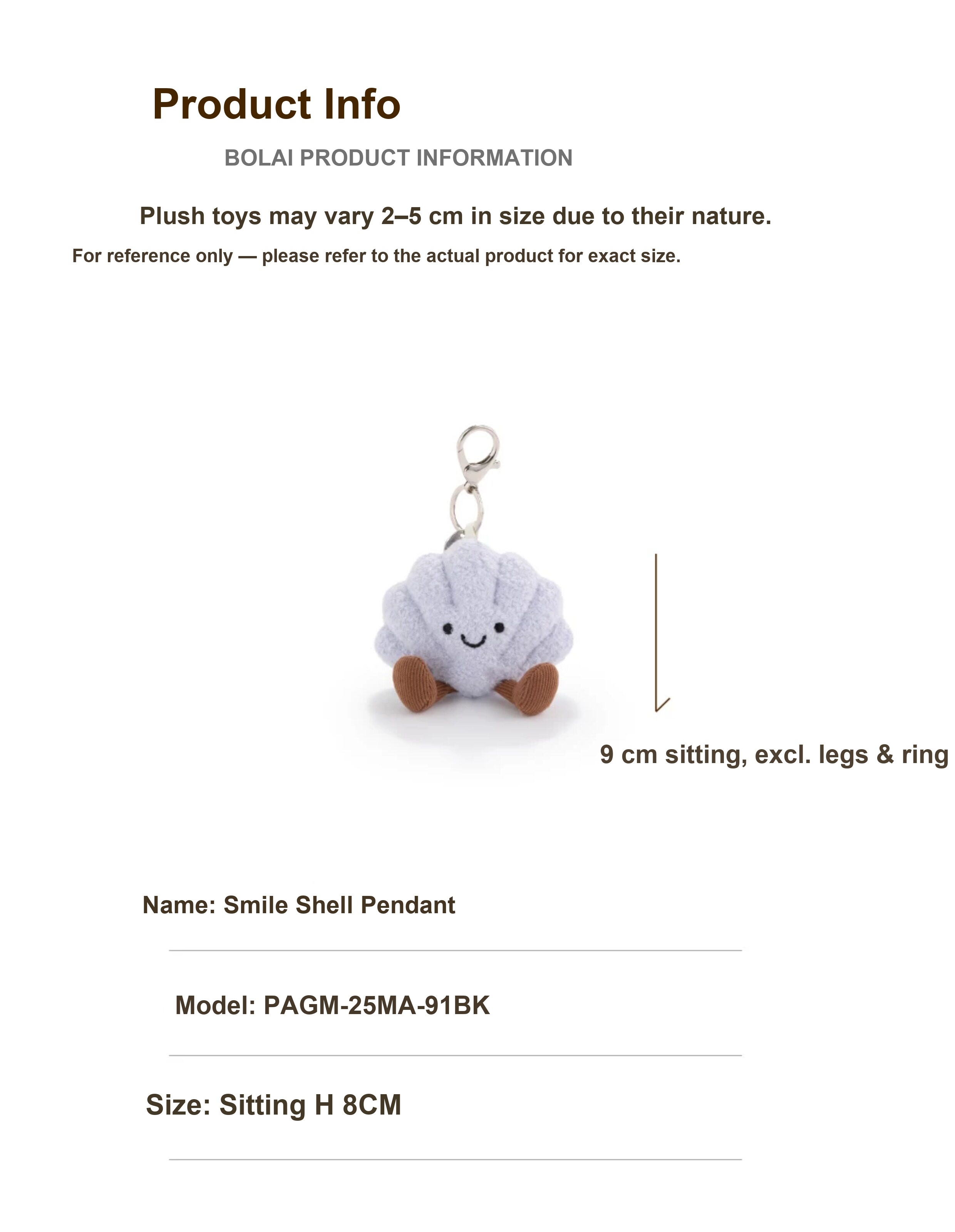 Seashell Plush Charm