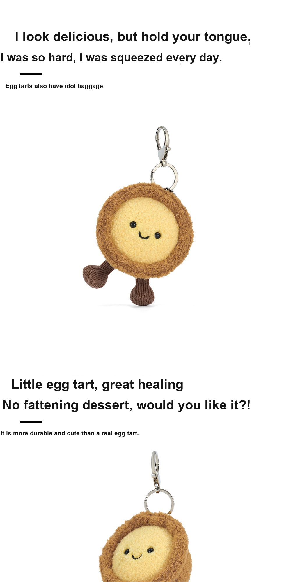 Egg Tart Plush Charm