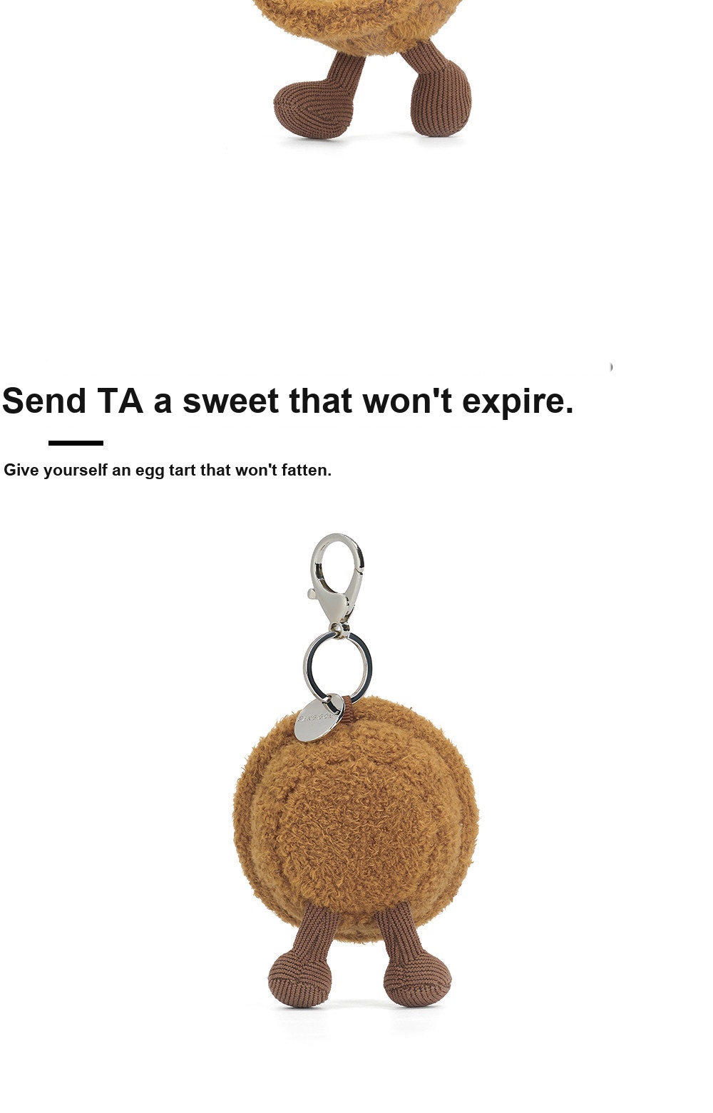 Egg Tart Plush Charm