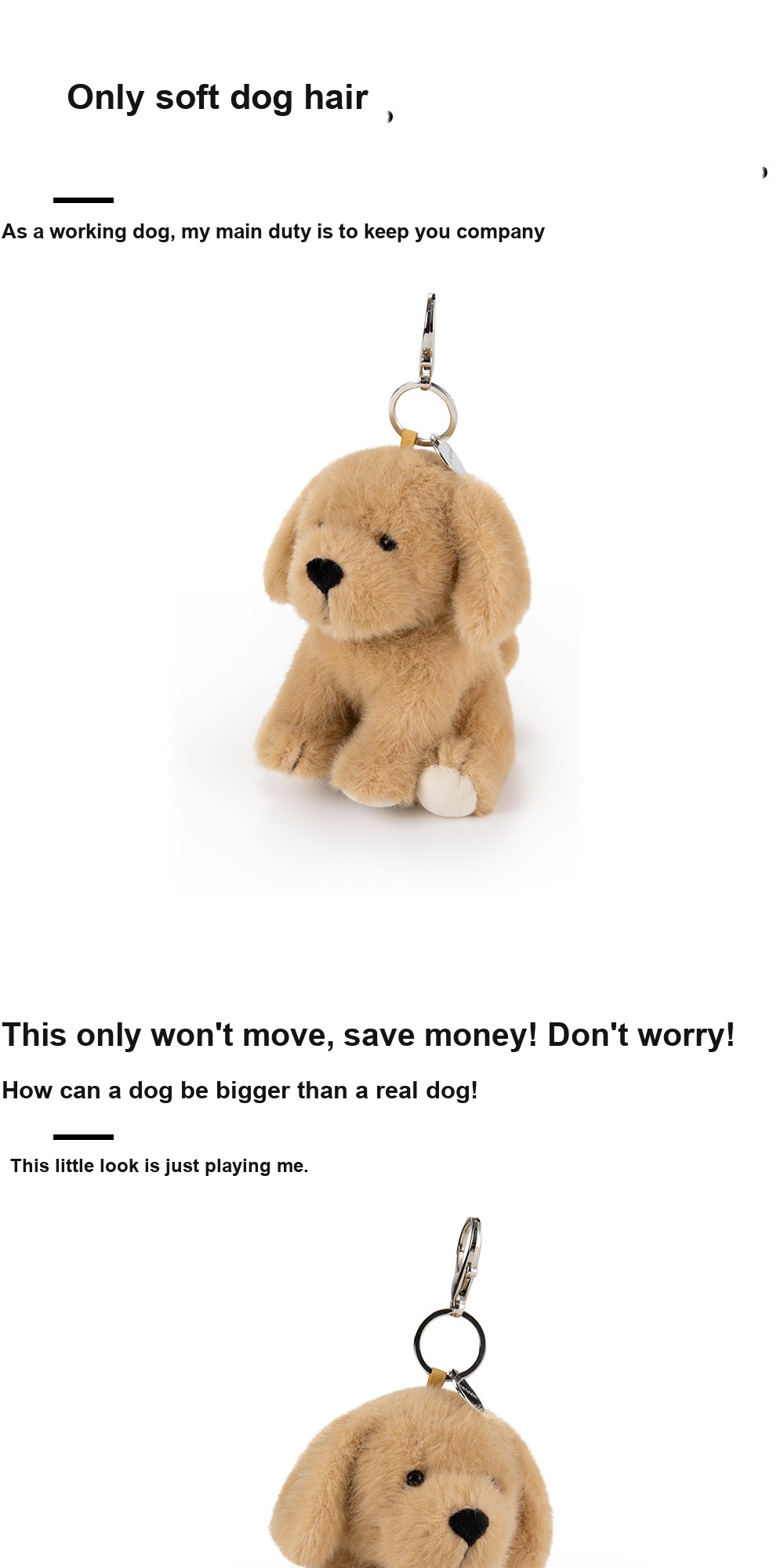 Golden Retriever Puppy Plush Charm
