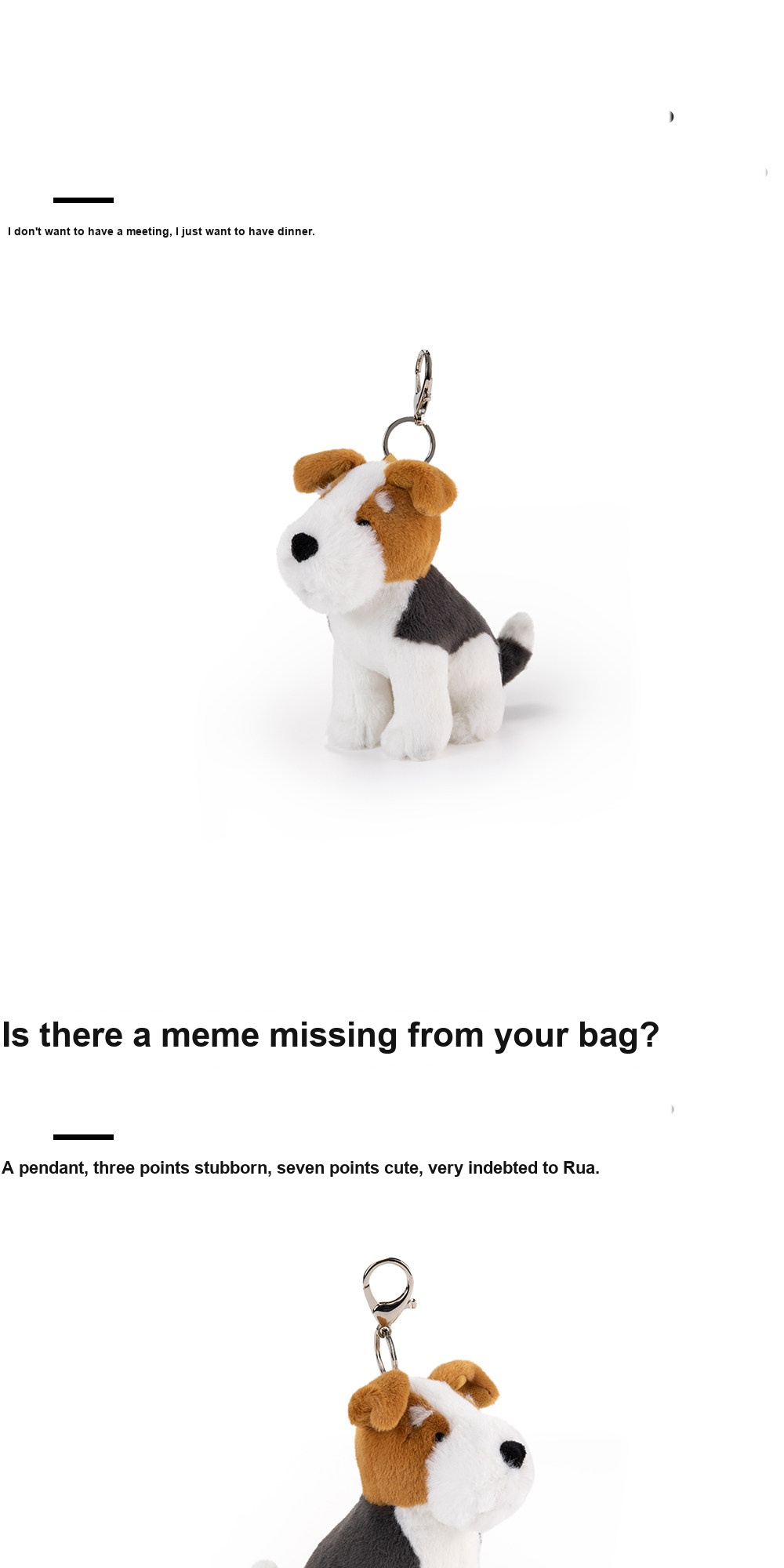 Fox Terrier Plush Charm