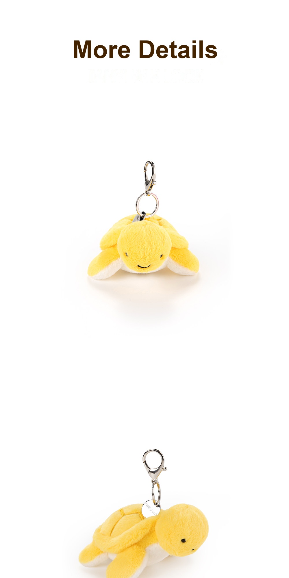 Golden Turtle Plush Charm