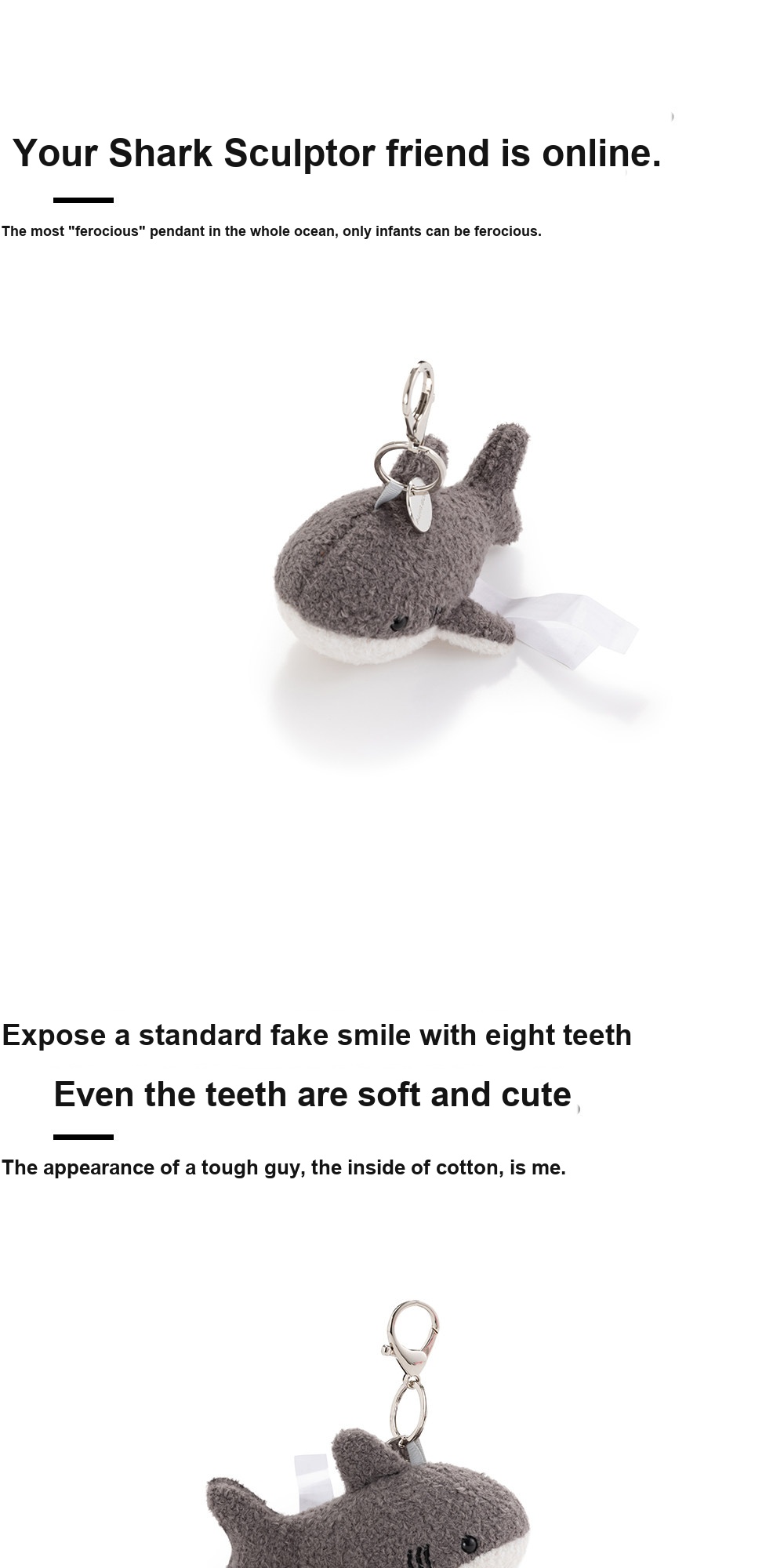 Little Shark Plush Charm
