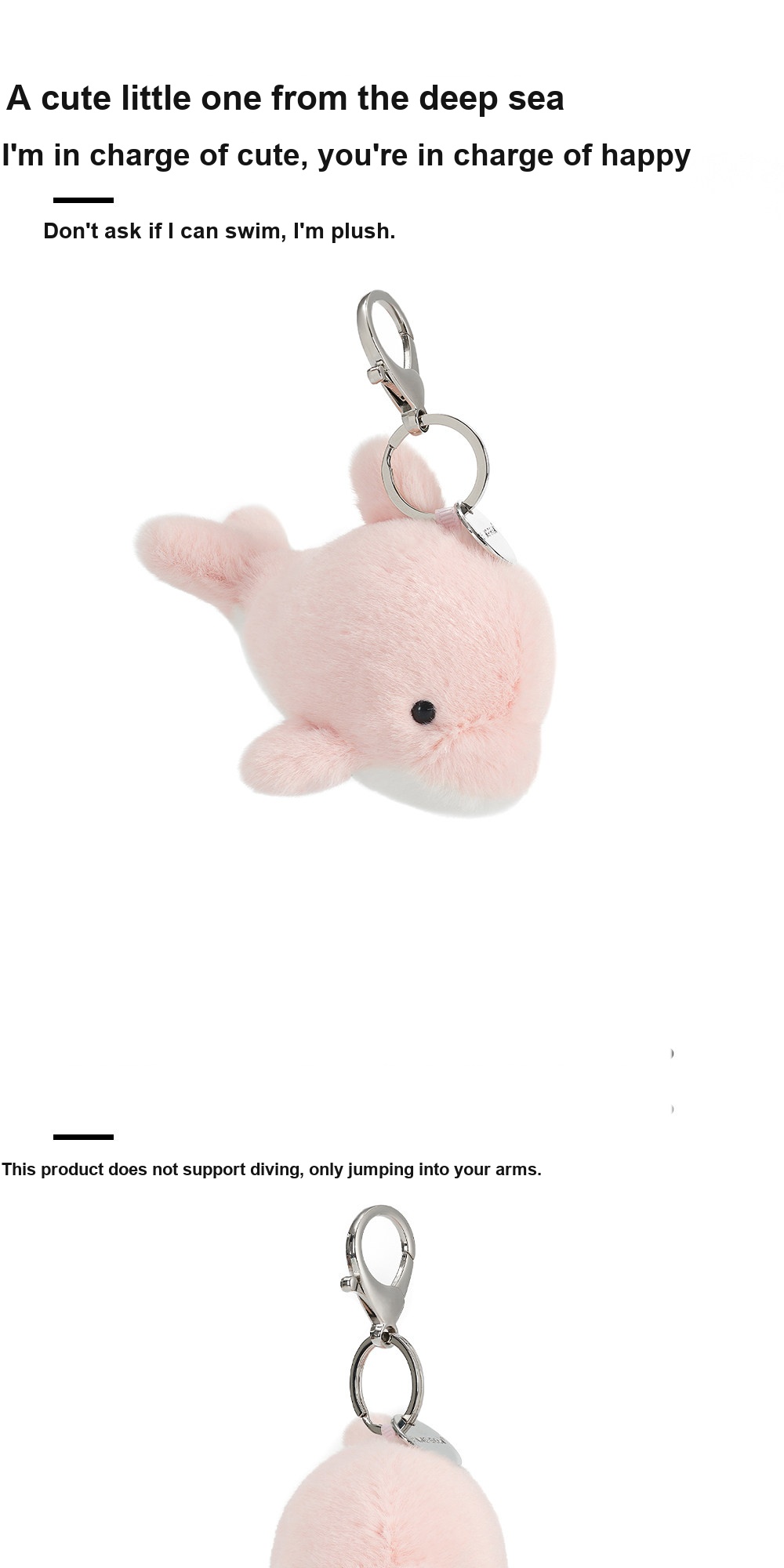 Pink Dolphin Plush Charm