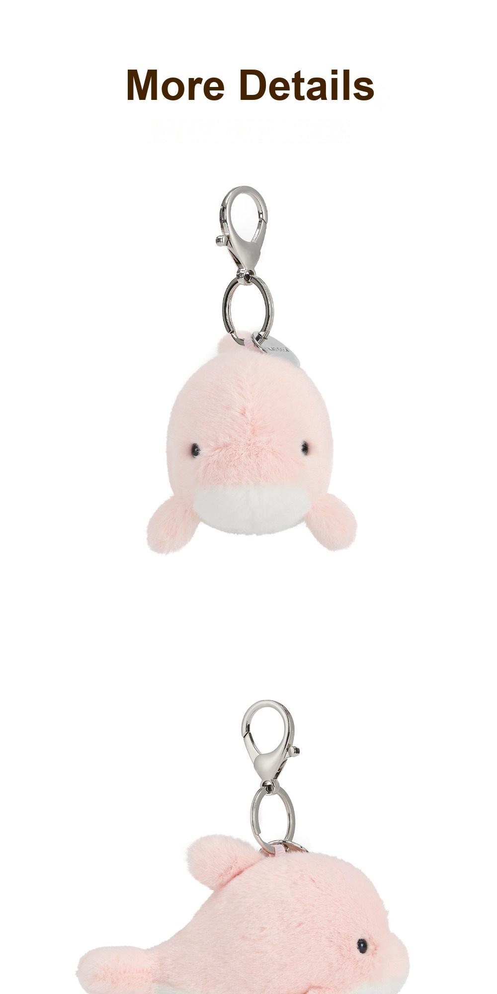 Pink Dolphin Plush Charm