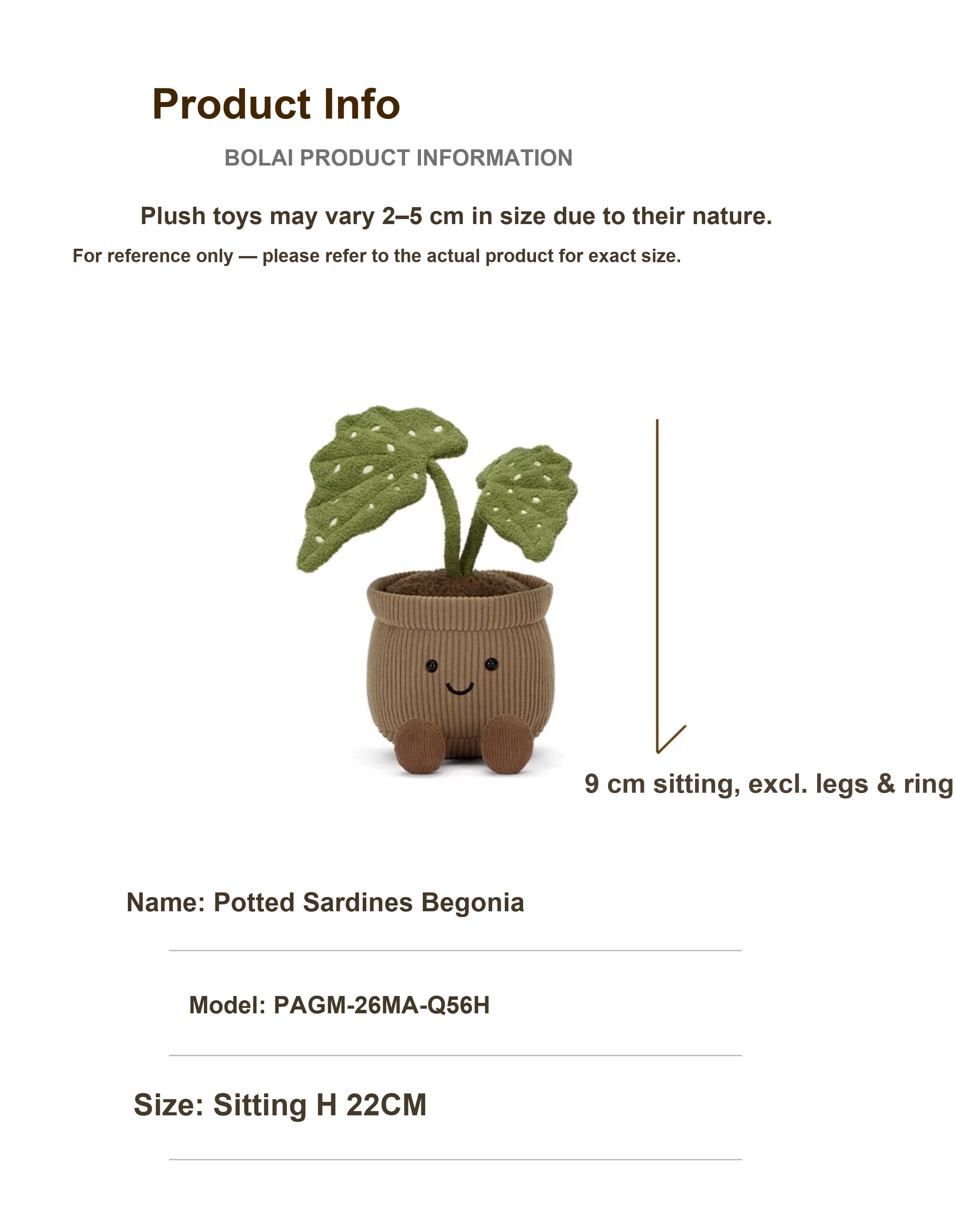 Mini Begonia Pot Plush