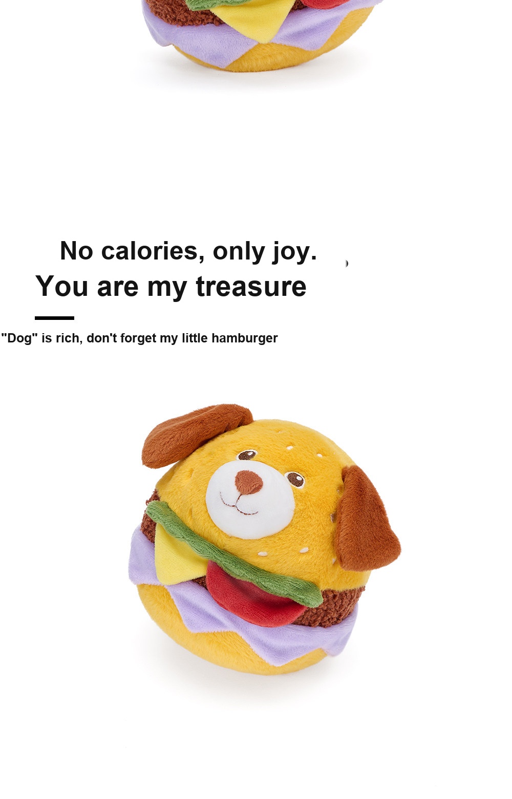 Happy Puppy Burger Plush Toy
