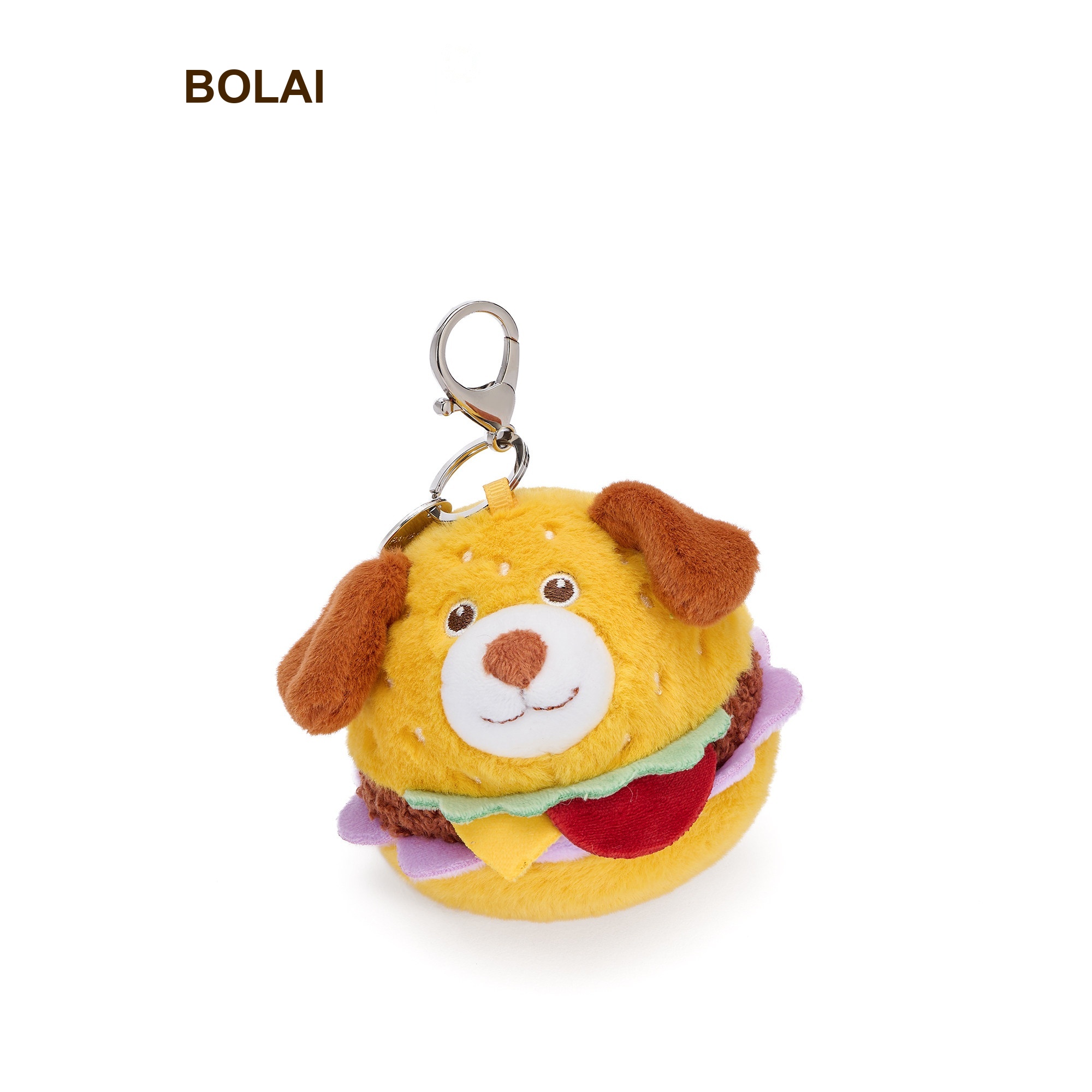 Happy Puppy Burger Plush Charm