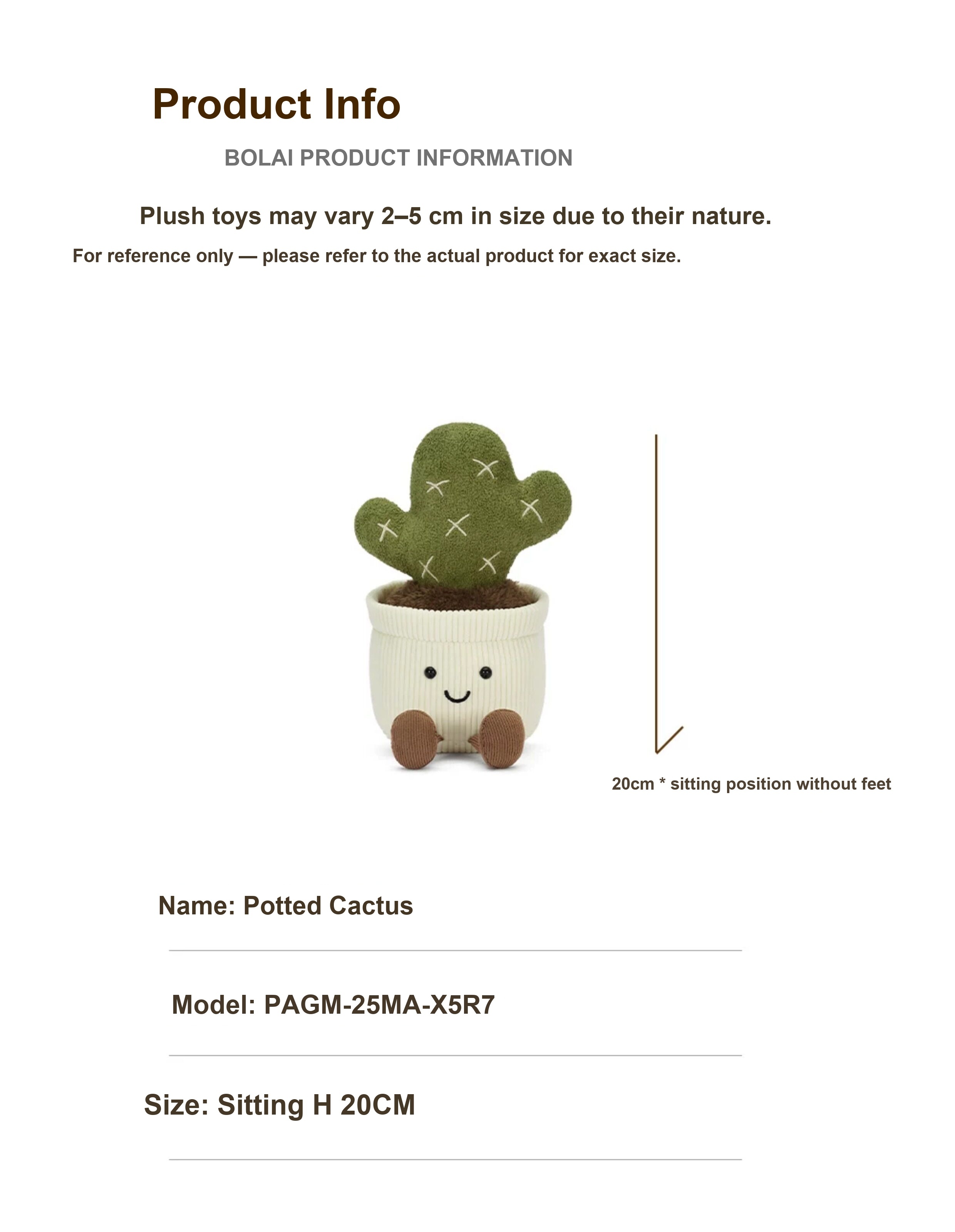 Mini Cactus Pot Plush