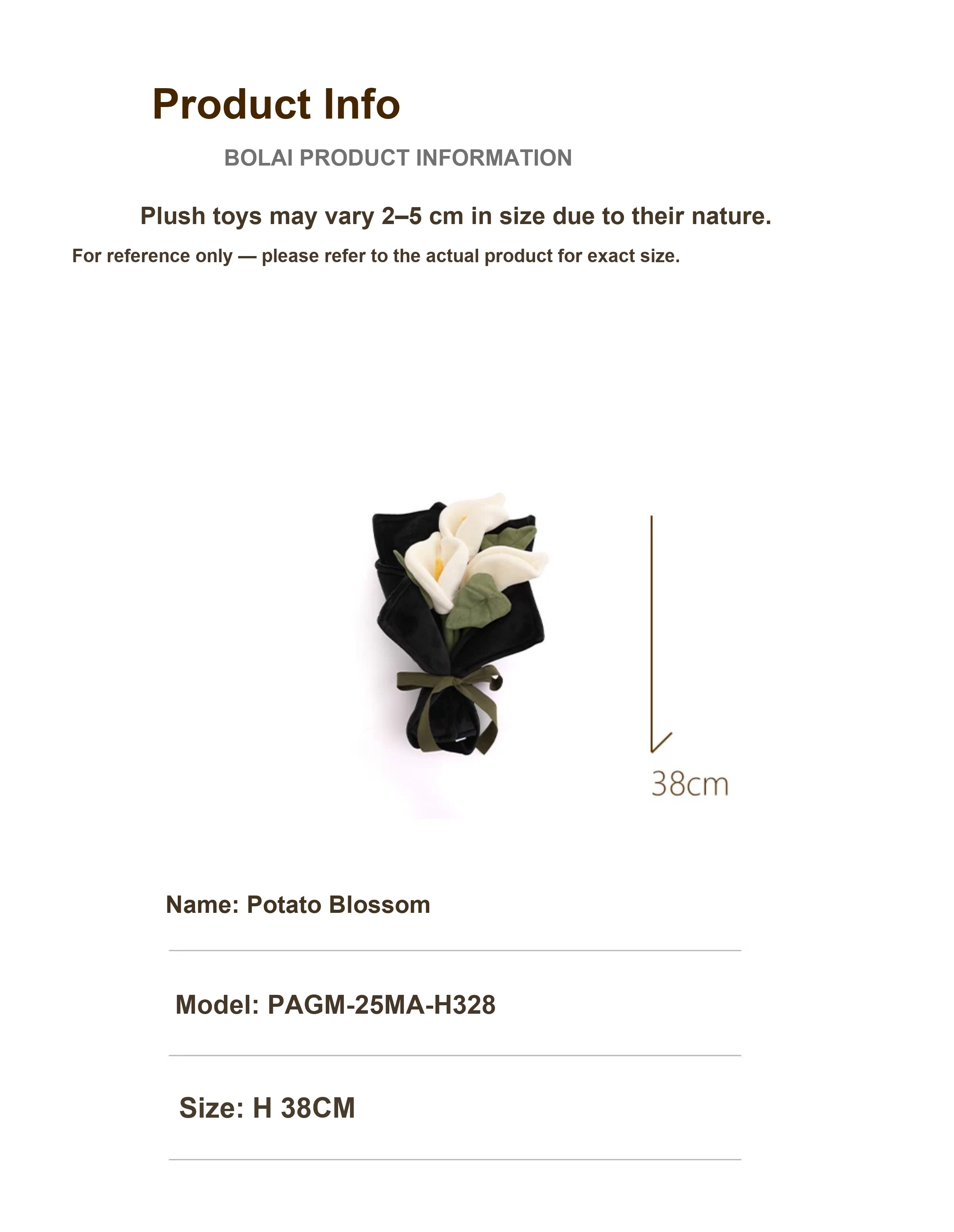 Calla Lily Bouquet Plush