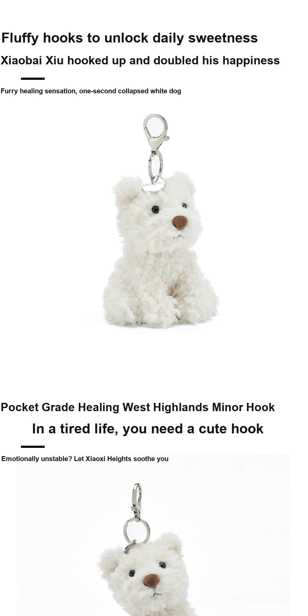 Westie Puppy Plush Charm