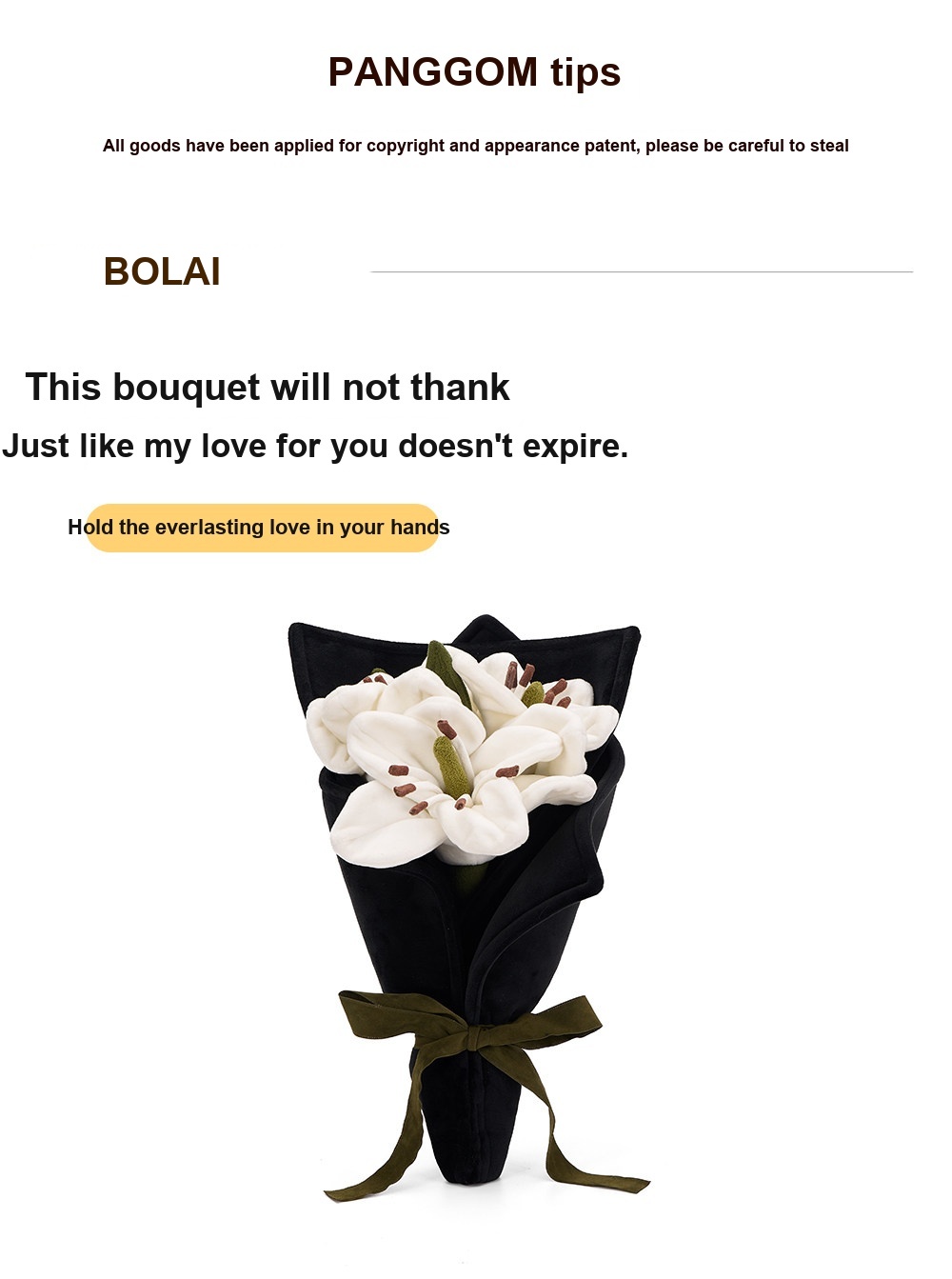 Handheld Lily Bouquet Plush