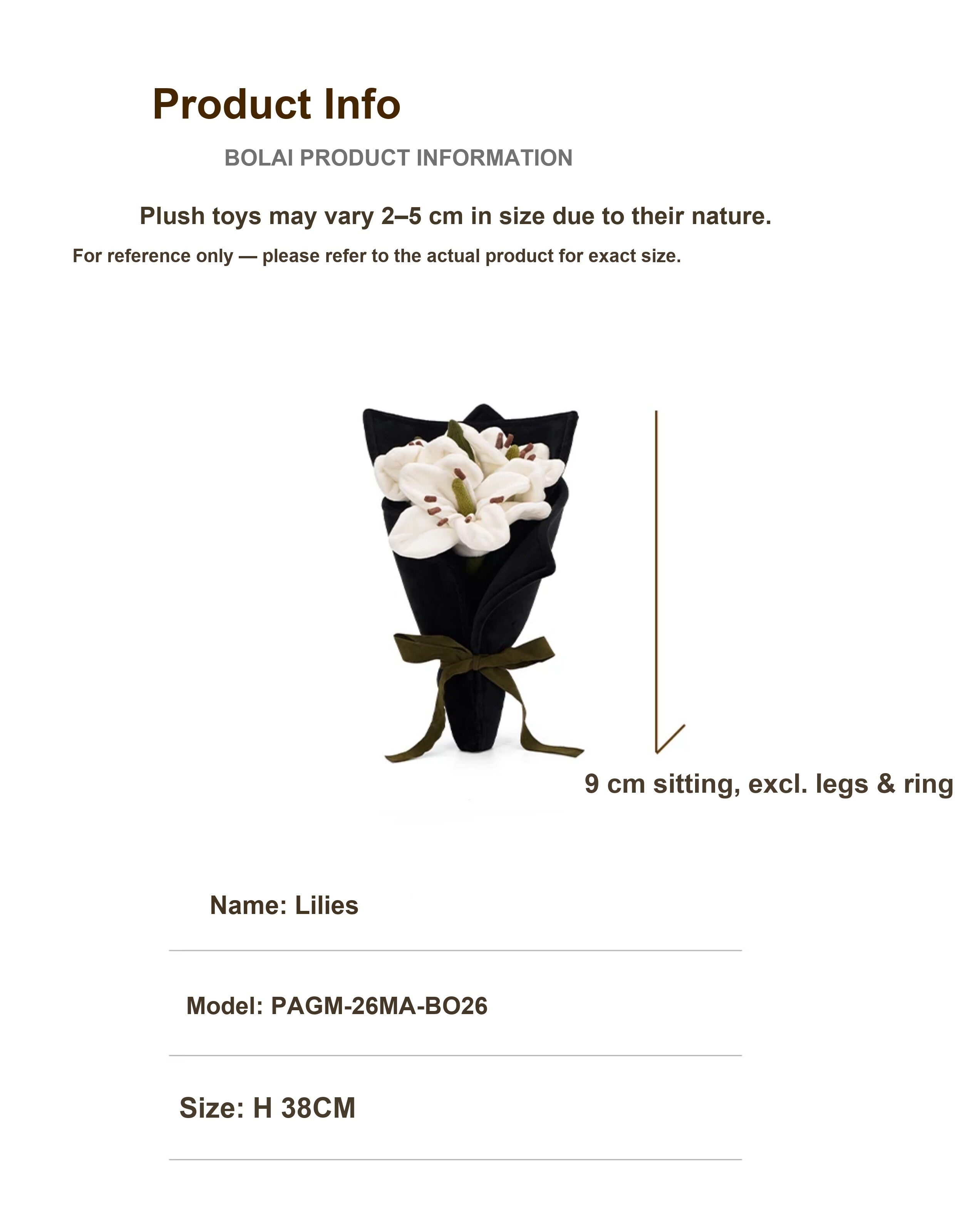 Handheld Lily Bouquet Plush
