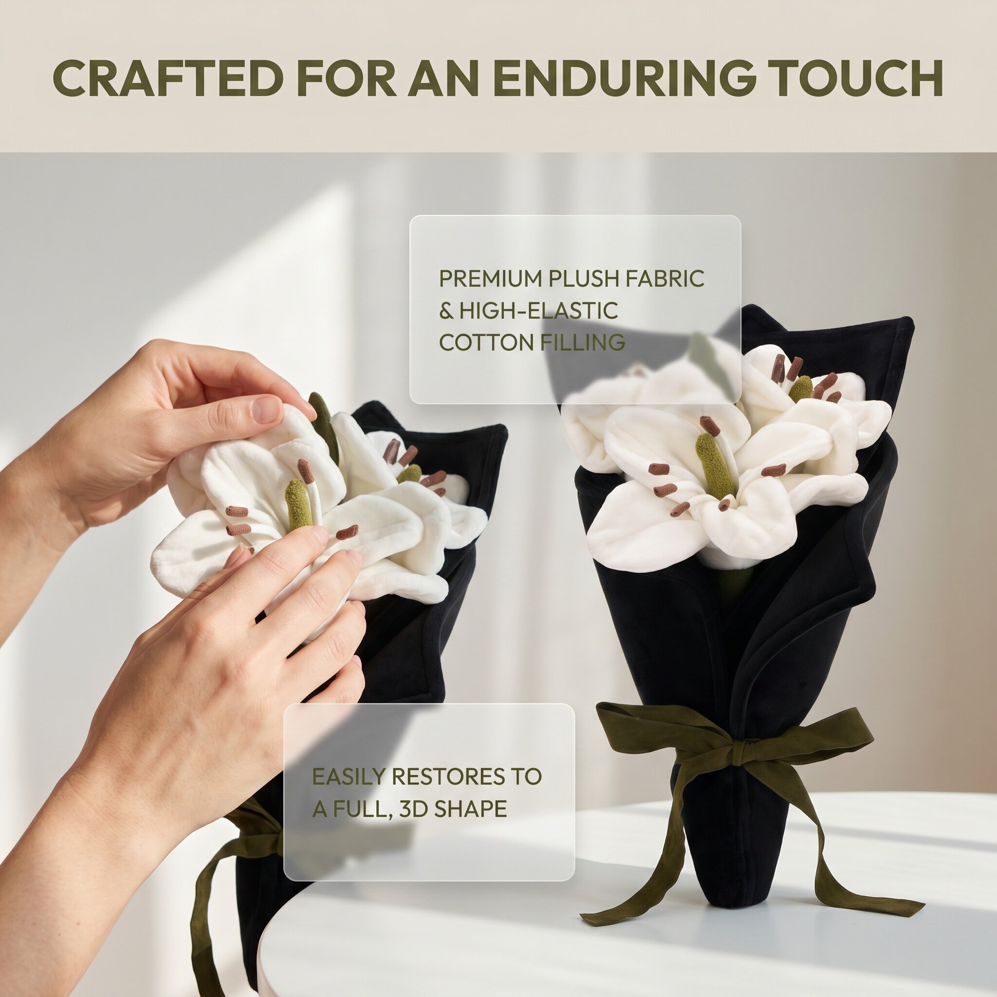Handheld Lily Bouquet Plush