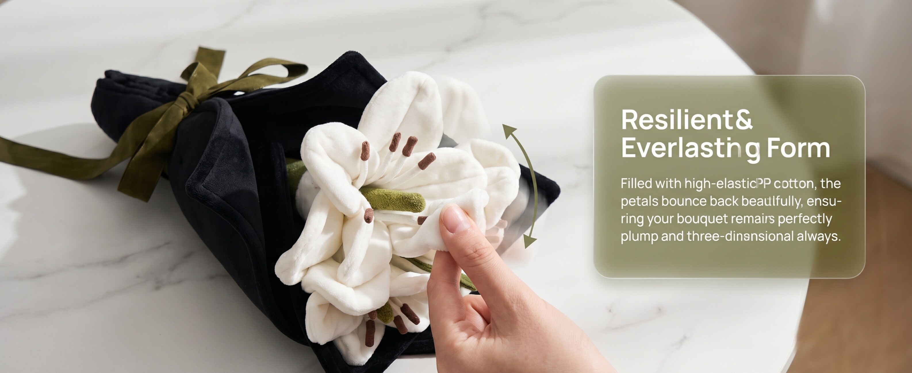 Handheld Lily Bouquet Plush